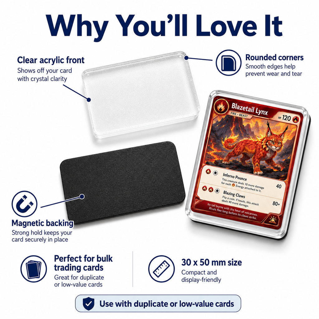 Magnet My Cards 30 x 50mm Card Art Magnet Kit with Storage Box – 20 Pack