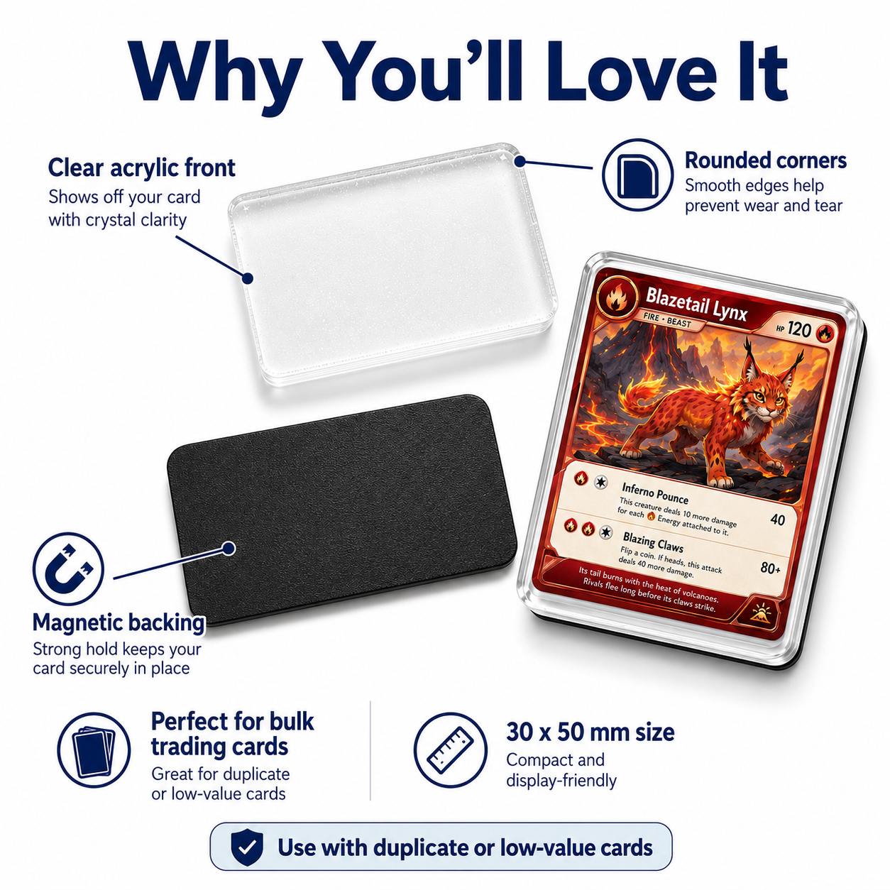 Magnet My Cards 30 x 50mm Card Art Magnet Kit with Storage Box – 20 Pack